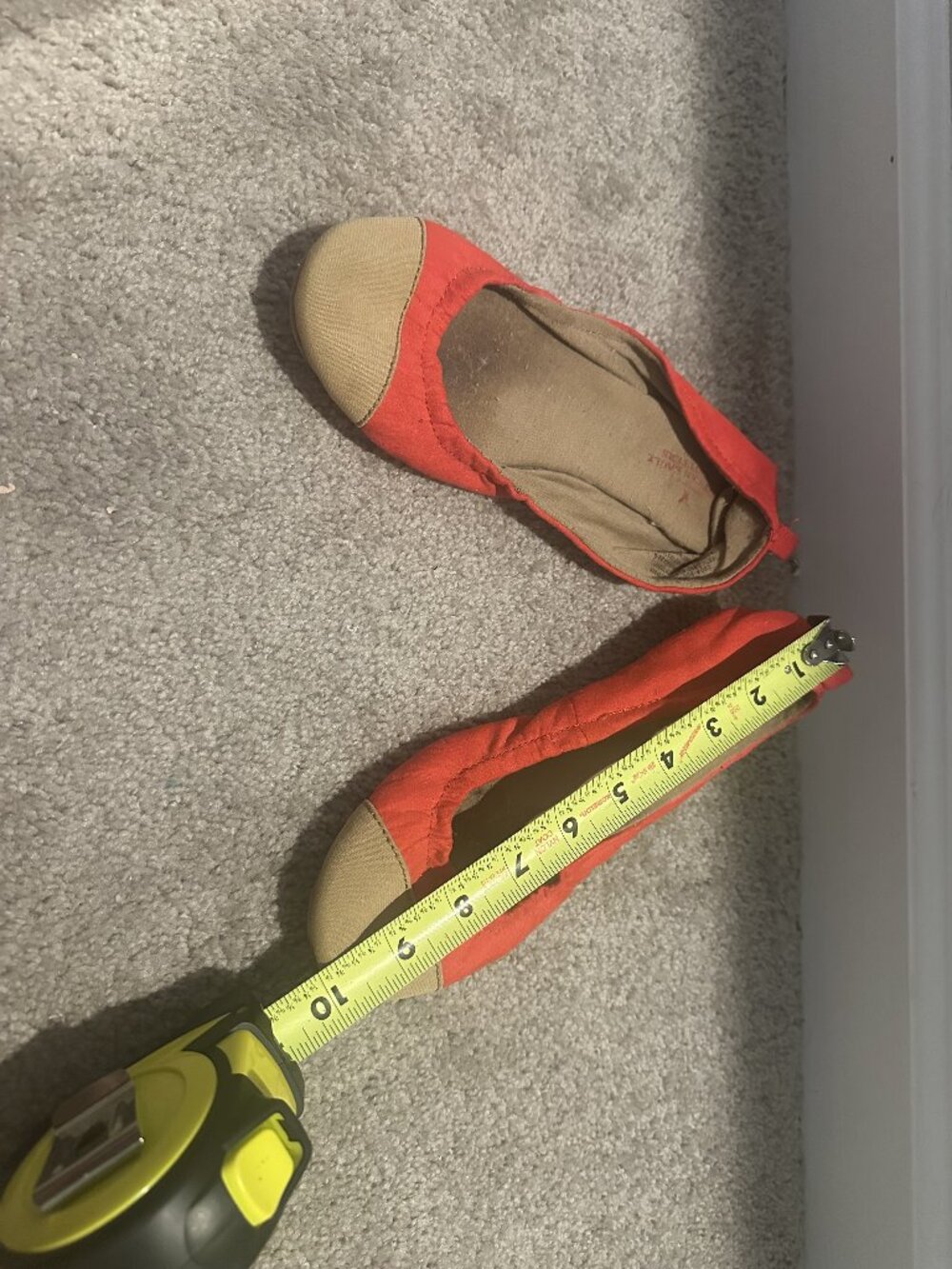 American Eagle Coral Ballet Flats Size 8M Worn